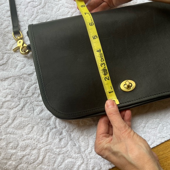 Vintage Coach Convertible Clutch Crossbody Bag Black 70s - Picture 12 of 14